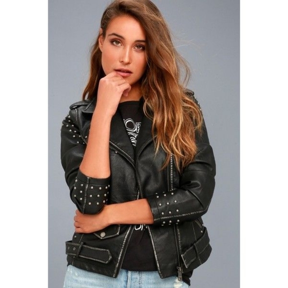 LA Coalition leather studded jacket - Picture 1 of 6